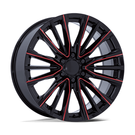 Performance Replicas PR223 – 26X10 – 6X139.7 – 28 mm – GLOSS BLACK MILLED RED