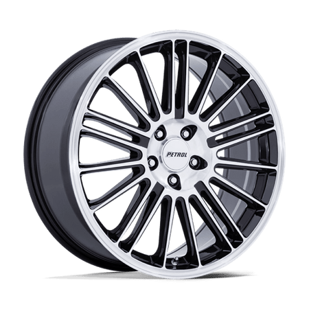 Petrol PE001 P1D – 18X8 – 5X112 – 40 mm – GLOSS BLACK W/ MACHINED FACE
