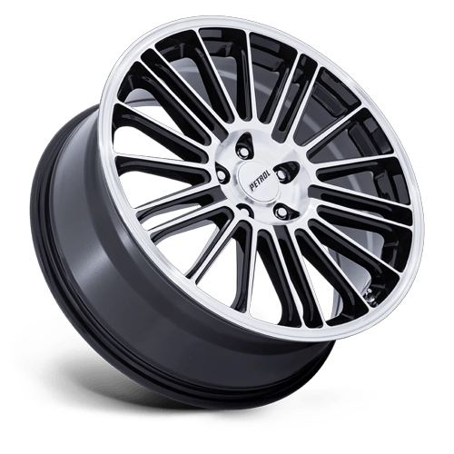 Petrol PE001 P1D – 18X8 – 5X112 – 40 mm – GLOSS BLACK W/ MACHINED FACE