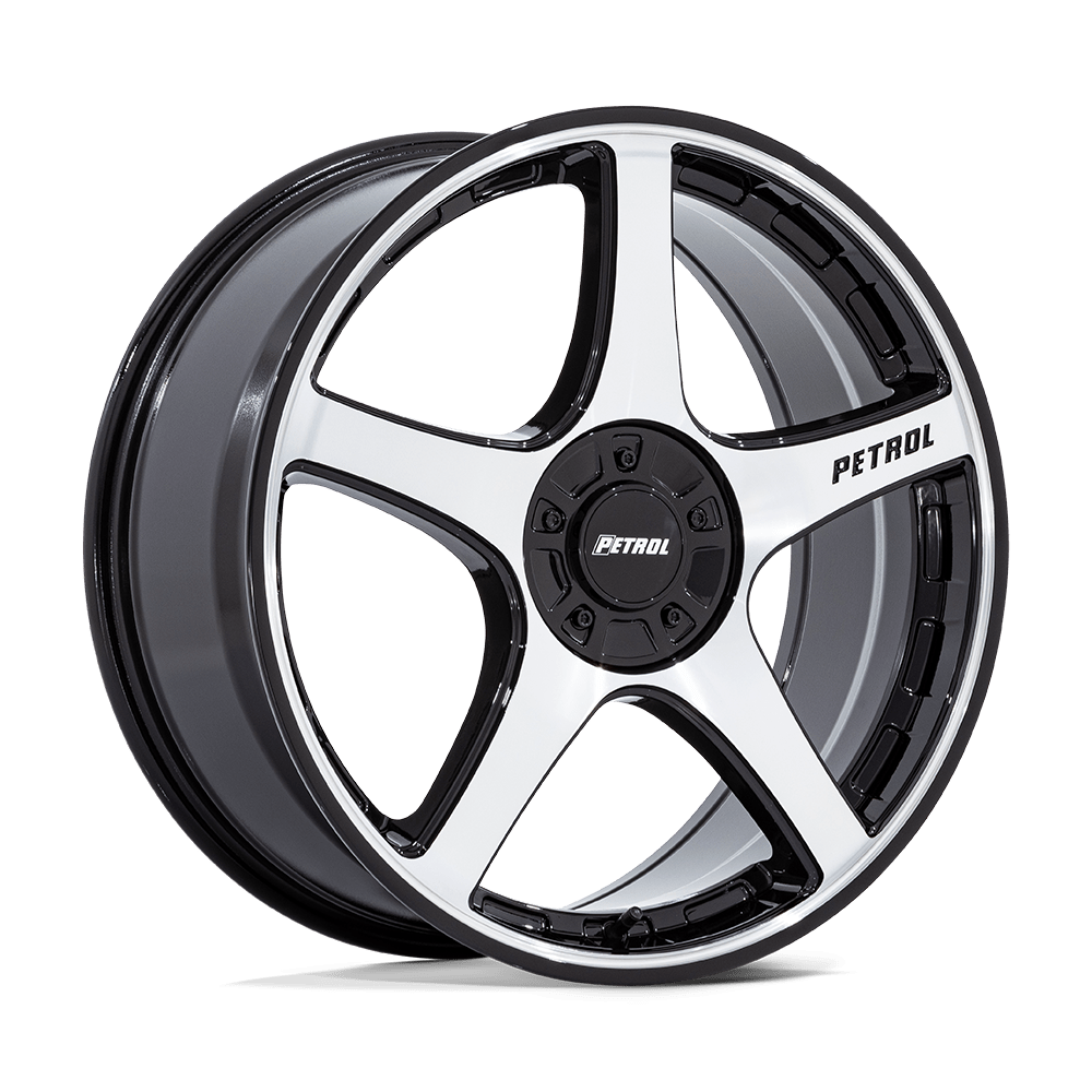 Petrol PE003 P2E – 20X8.5 – 5X110/5X115 – 40 mm – GLOSS BLACK W/ MACHINED FACE