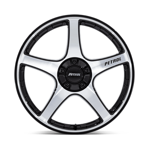 Petrol PE003 P2E – 20X8.5 – 5X108/5X114.3 – 40 mm – GLOSS BLACK W/ MACHINED FACE
