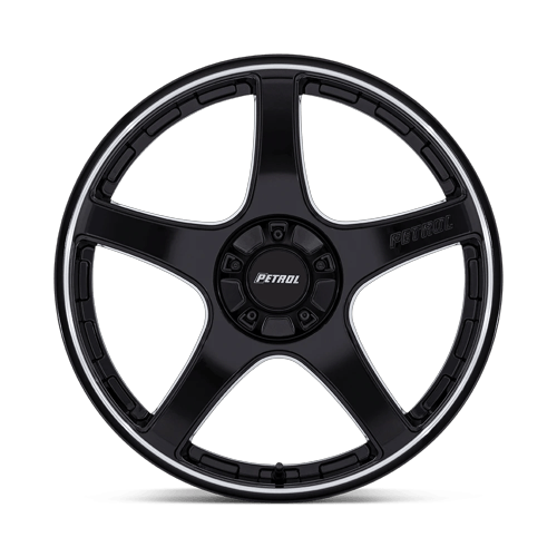 Petrol PE003 P2E – 18X8 – BLANK – 35 mm – GLOSS BLACK W/ MACHINED LIP