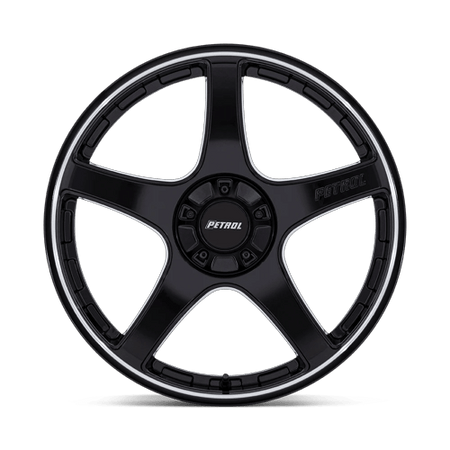 Petrol PE003 P2E – 18X8 – BLANK – 35 mm – GLOSS BLACK W/ MACHINED LIP