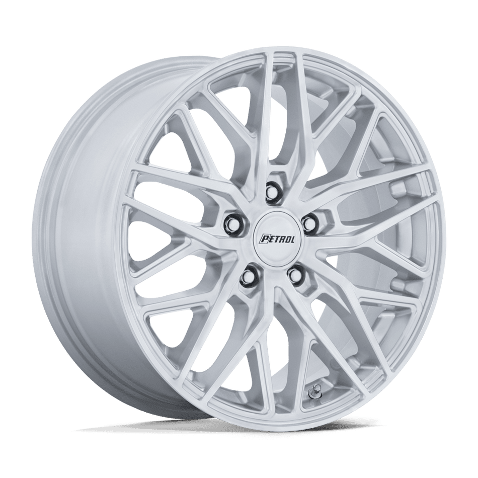 Petrol PE004 P3E – 20X8.5 – 5X108 – 40 mm – MACHINED BRUSHED GLOSS SILVER