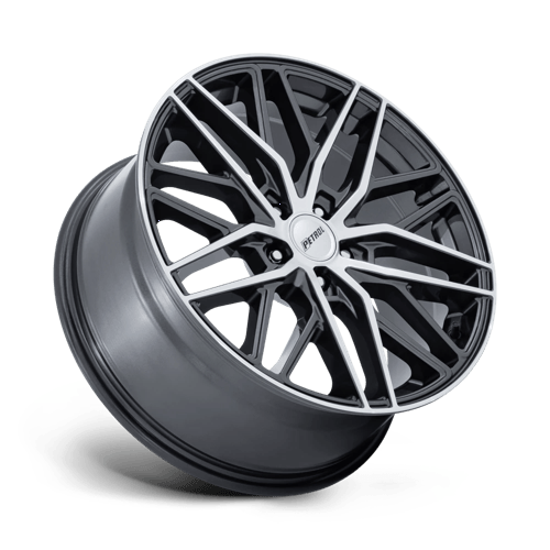 Petrol PE004 P3E – 18X8 – 5X120 – 40 mm – GLOSS GUNMETAL BRS-MACH FACE