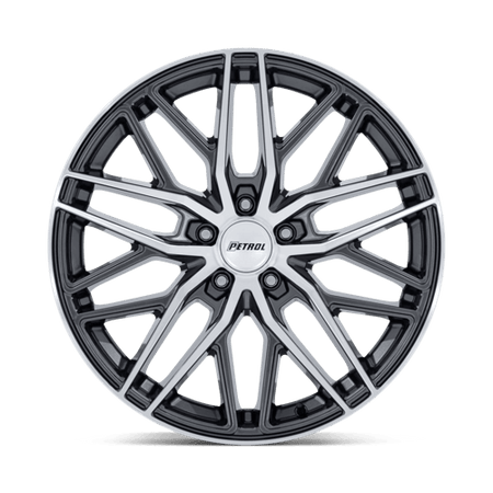 Petrol PE004 P3E – 18X8 – 5X120 – 40 mm – GLOSS GUNMETAL BRS-MACH FACE