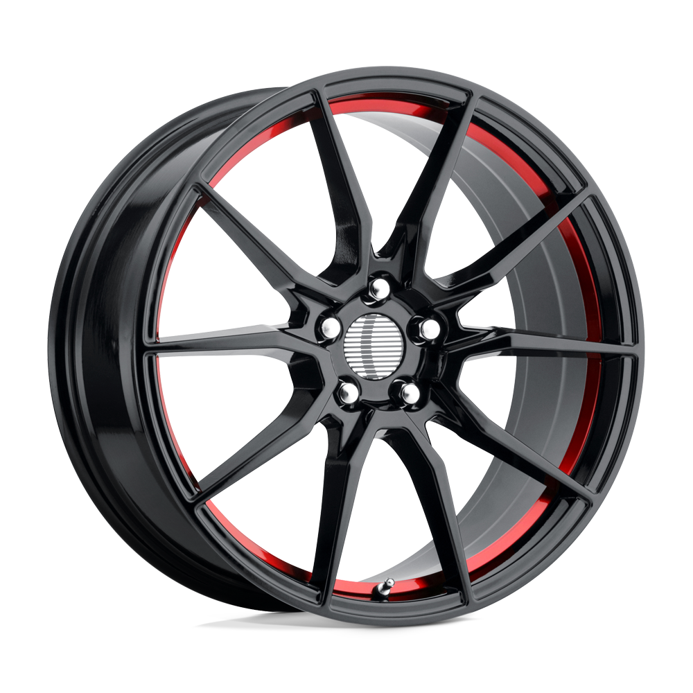 Performance Replicas PR193 – 18X9 – 5X114.3 – 30 mm – GLOSS BLACK RED MACHINED