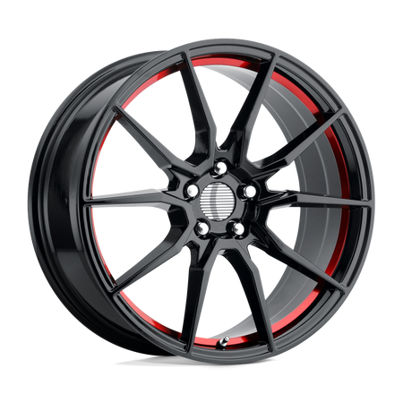 Performance Replicas PR193 – 17X9 – 5X114.3 – 24 mm – GLOSS BLACK RED MACHINED