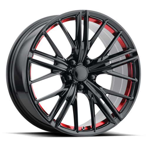 Performance Replicas PR194 – 20X10 – 5X120 – 23 mm – GLOSS BLACK RED MACHINED