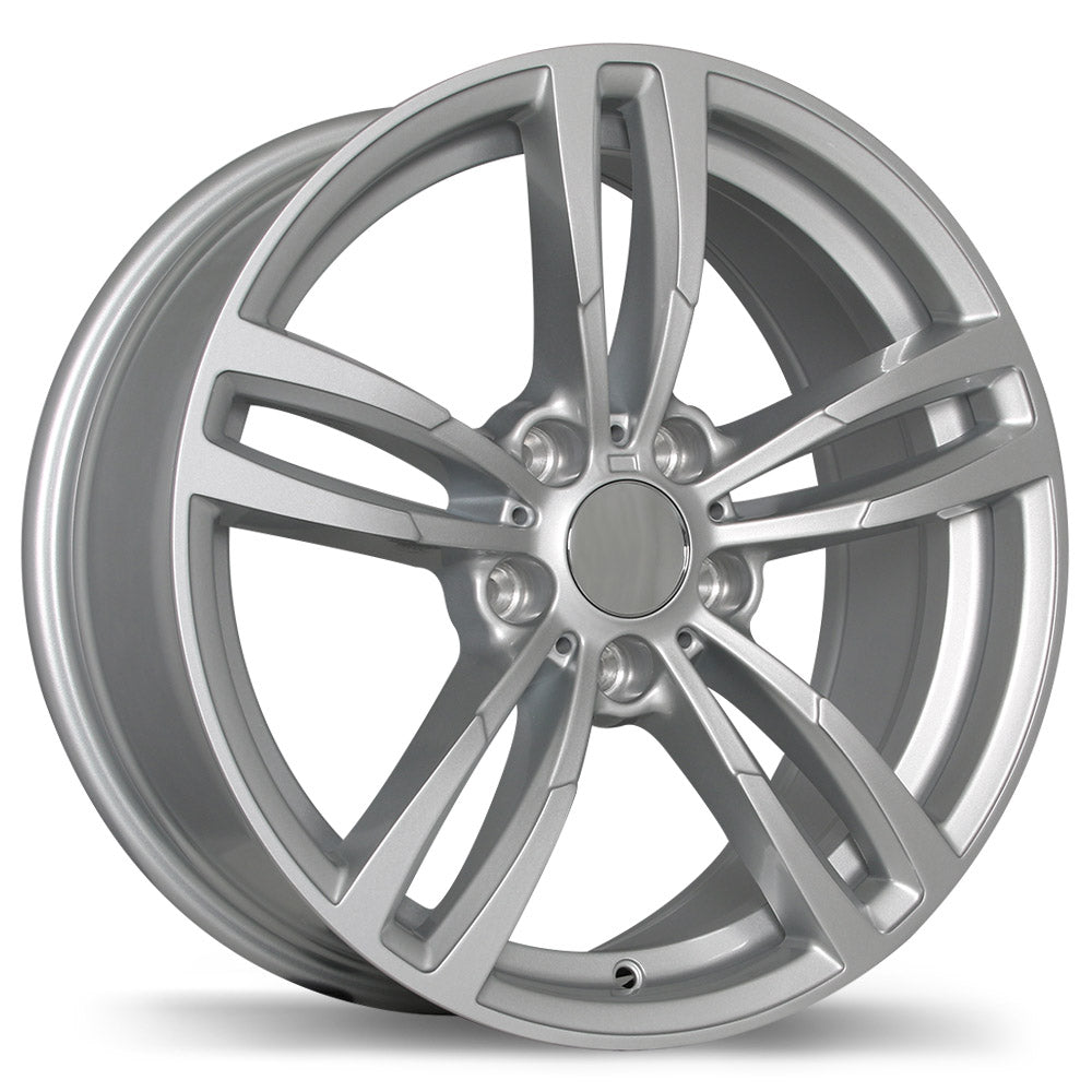 Replika – R163A – 18X8.0 – 5x120 – +35 mm – Argent lustré