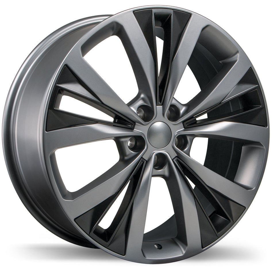 Replika – R201 – 20X8.5 – 5x108 – +45 mm – Gunmétal mat avec garnitures noir mat