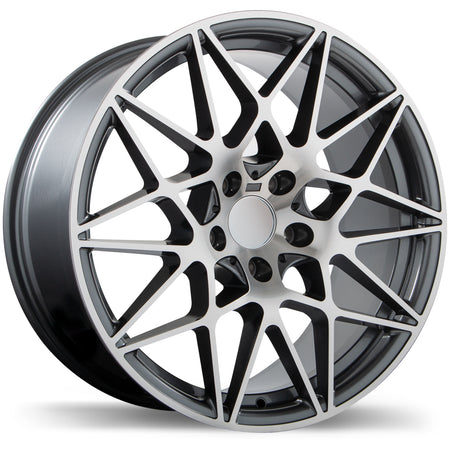 Replika – R208 – 19X8.5 – 5x120 – +35 mm – Gunmétal lustré avec façade machinée