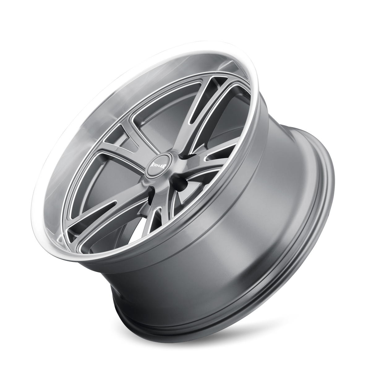 Ridler Wheels 606 – 20x8.5, 5x127, 0 – Gloss Grey Machined