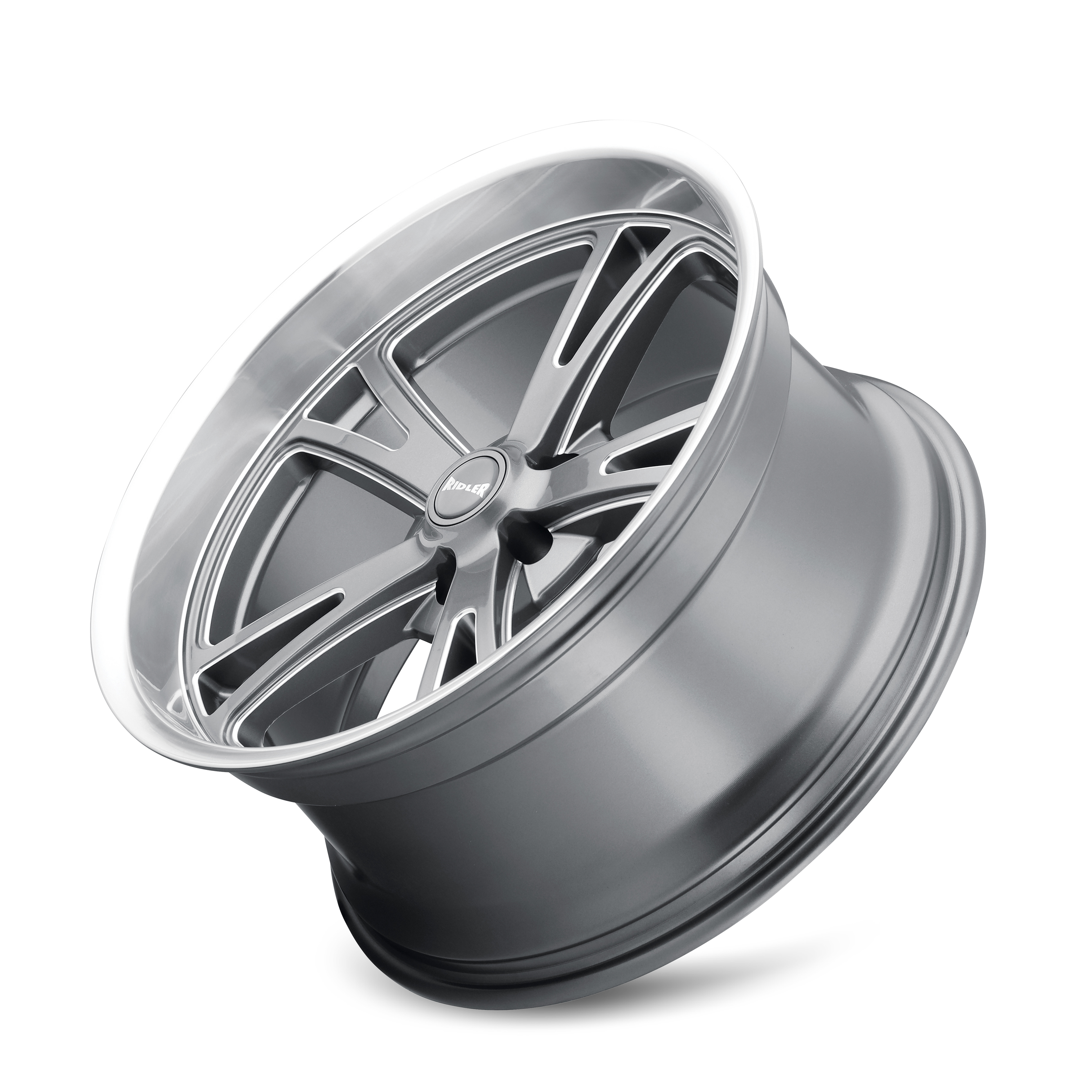 Ridler Wheels 606 – 20x8.5, 5x127, 0 – Gloss Grey Machined