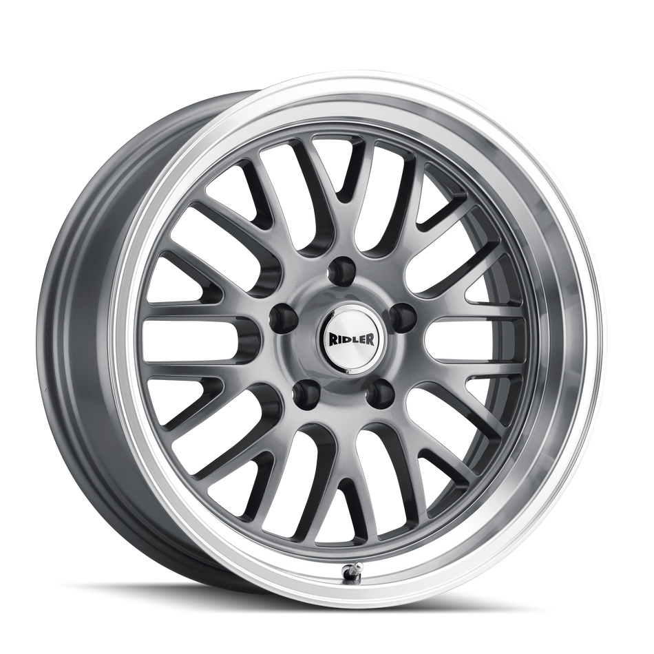 Ridler Wheels 607 – 18x9.5, 5x120.65, +6 – Gloss Grey Machined