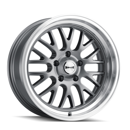 Ridler Wheels 607 – 18x8, 5x120.65, 0 – Gloss Grey Machined