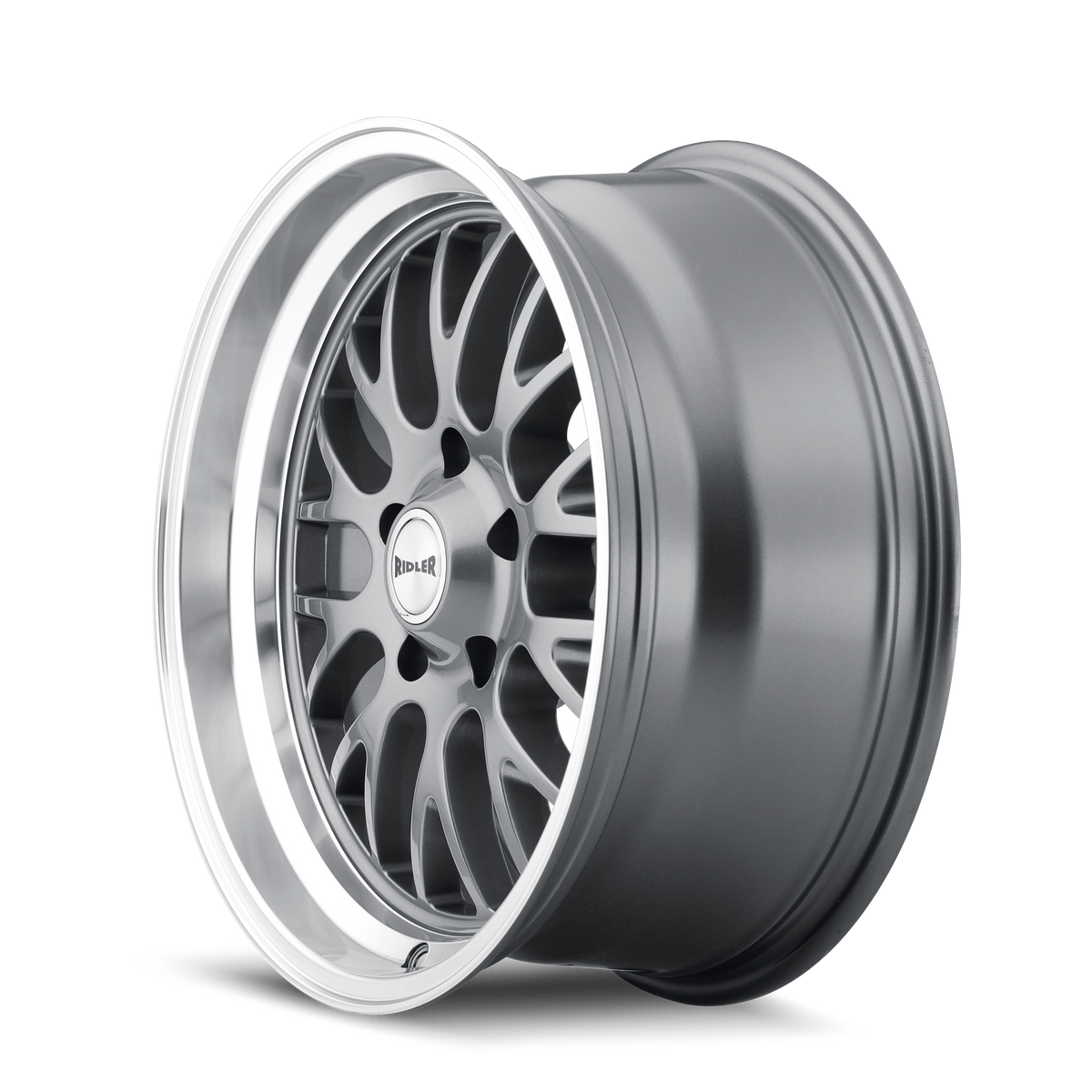 Ridler Wheels 607 – 20x8.5, 5x127, 0 – Gloss Grey Machined