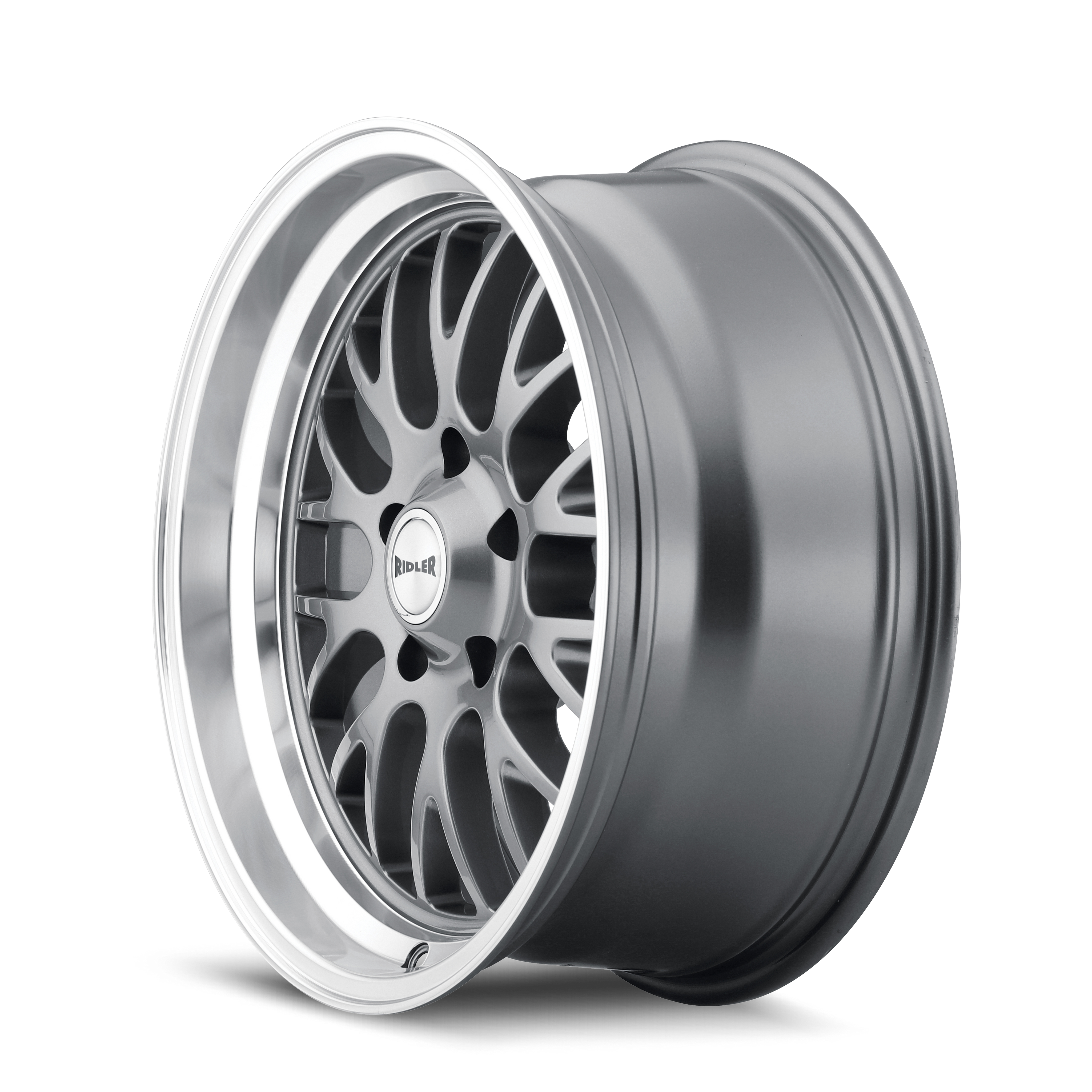Ridler Wheels 607 – 18x8, 5x120.65, 0 – Gloss Grey Machined