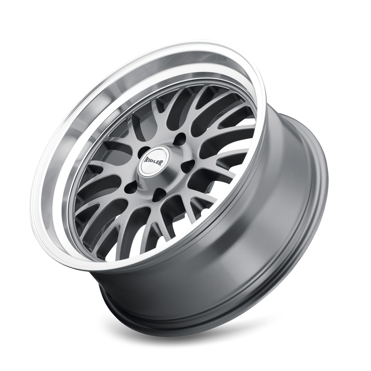 Ridler Wheels 607 – 20x8.5, 5x127, 0 – Gloss Grey Machined