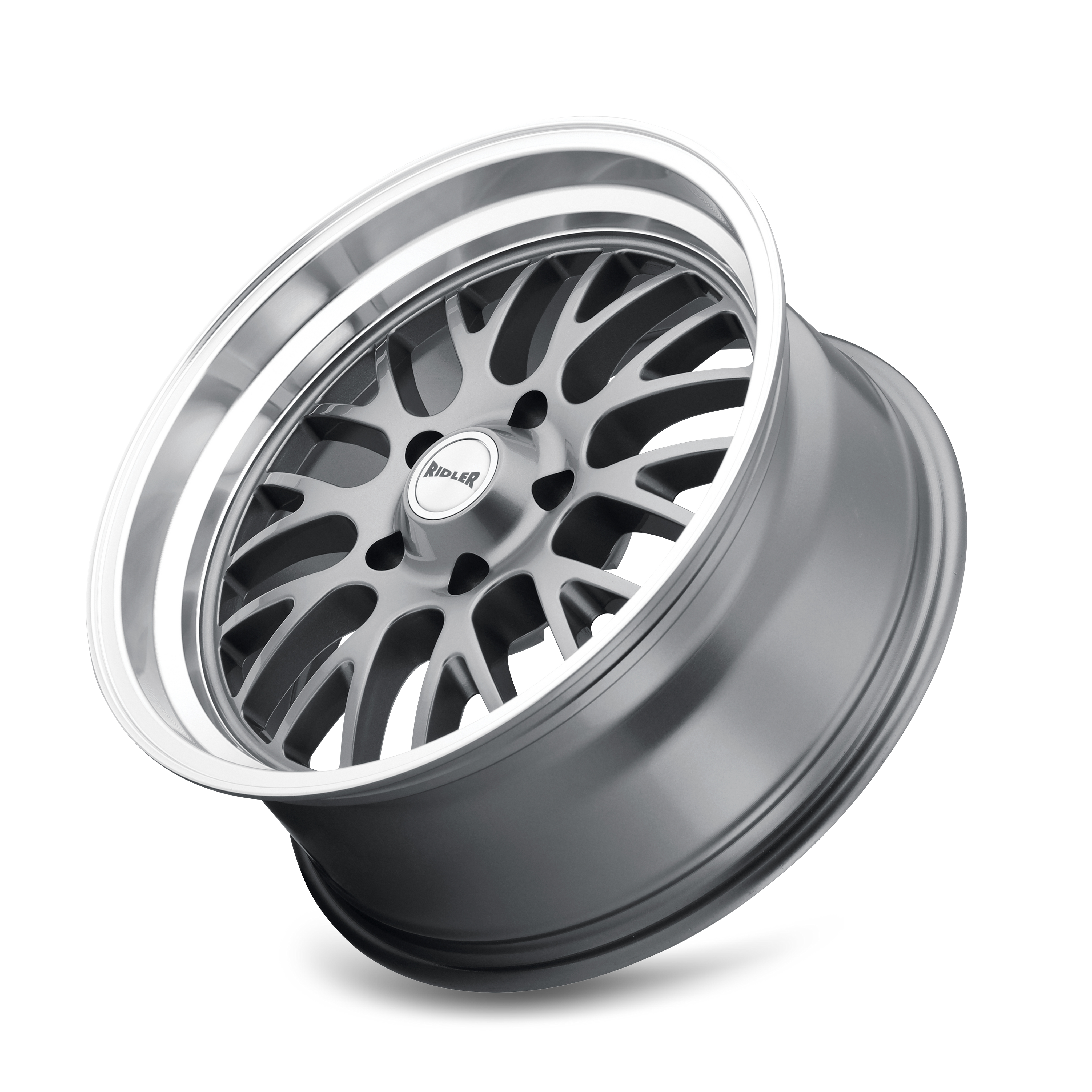 Ridler Wheels 607 – 20x10, 5x127, 0 – Gloss Grey Machined