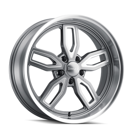 Ridler Wheels 608 – 18x8, 5x114.3, 0 – Gloss Grey Milled