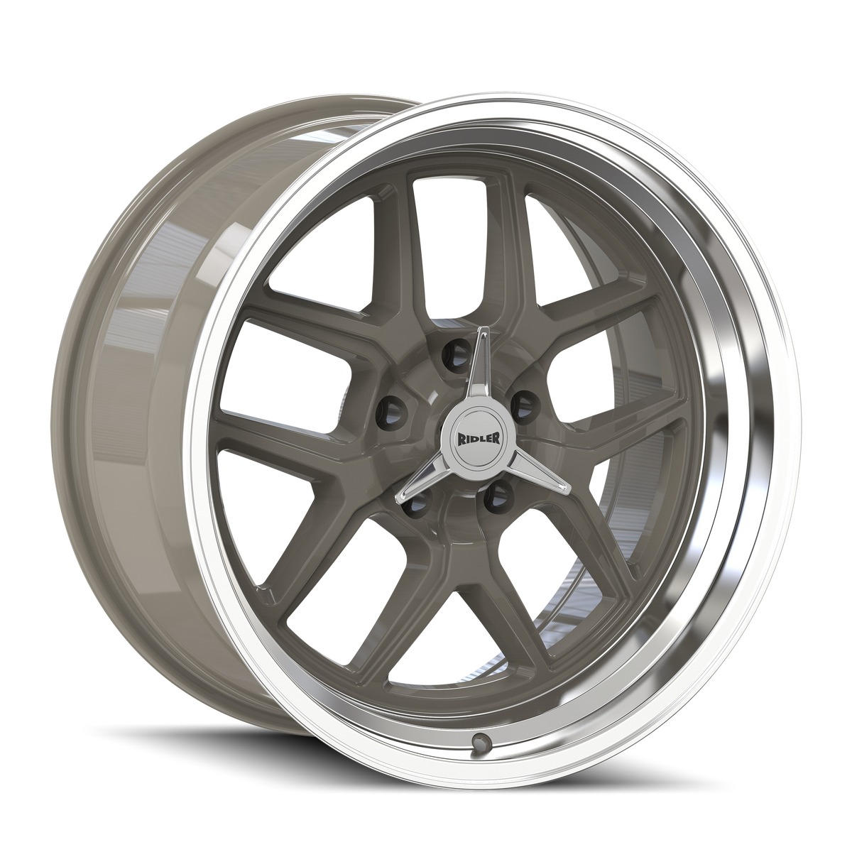 Ridler Wheels 610 – 20x10, 5x114.3, 0 – Gloss Grey Polished