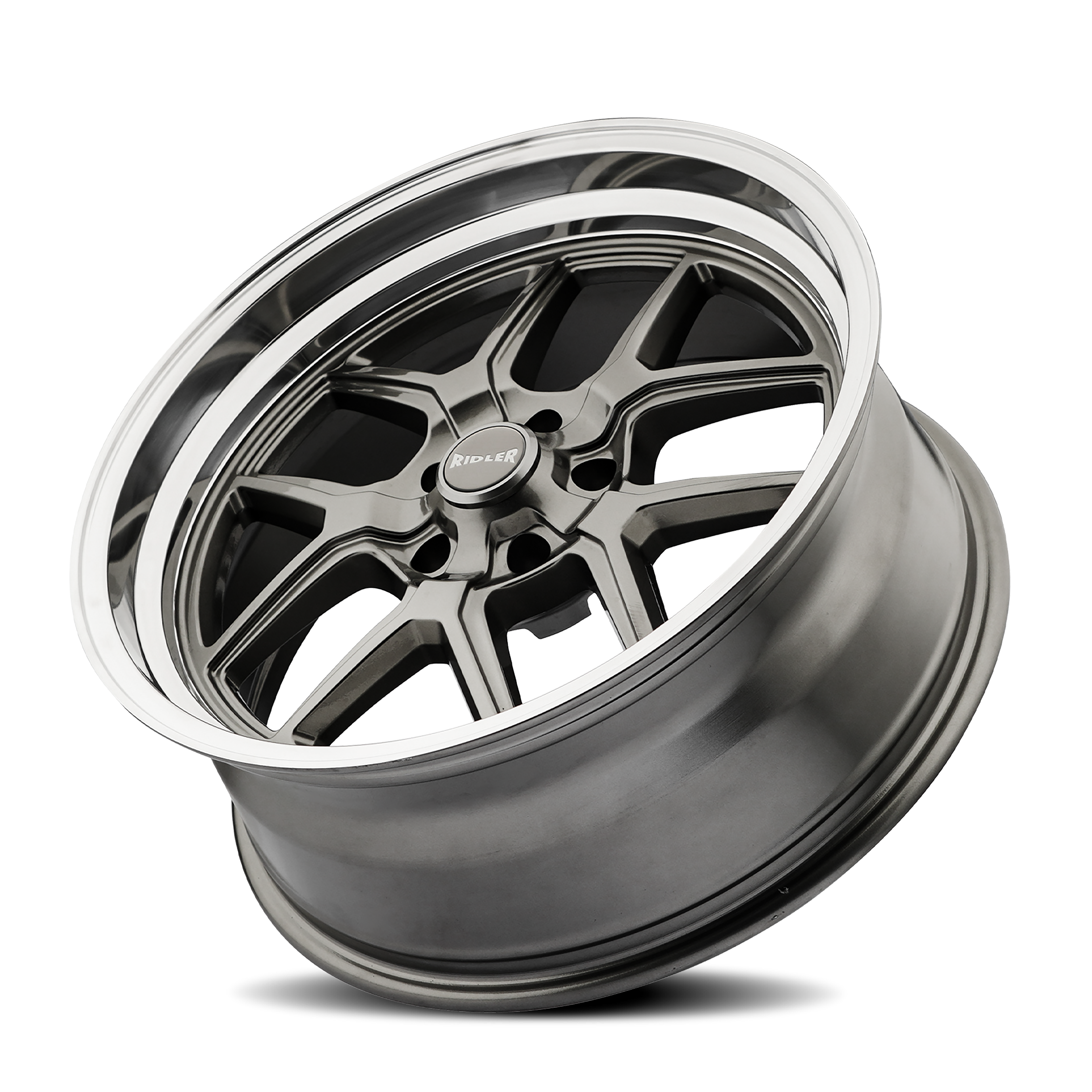 Ridler Wheels 610 – 17x7, 5x127, 0 – Gloss Grey Polished