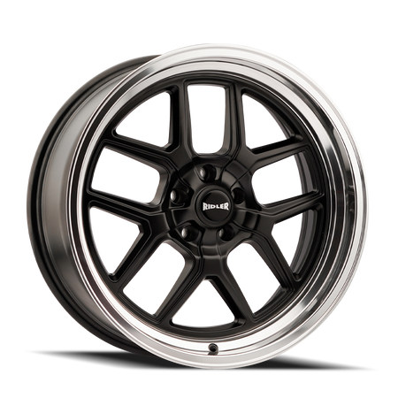 Ridler Wheels 610 – 17x7, 5x120.65, 0 – Matte Black Polished