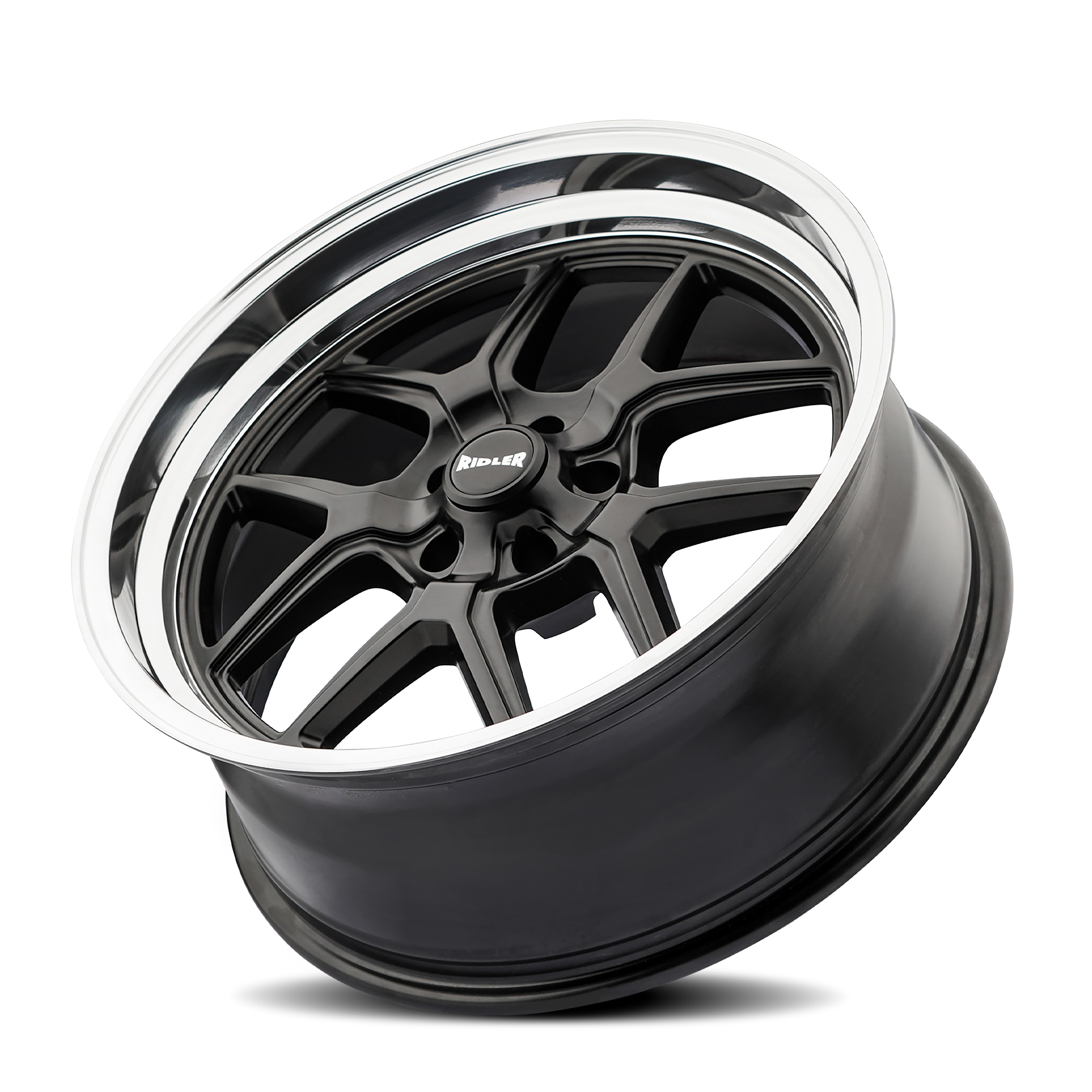 Ridler Wheels 610 – 17x7, 5x120.65, 0 – Matte Black Polished