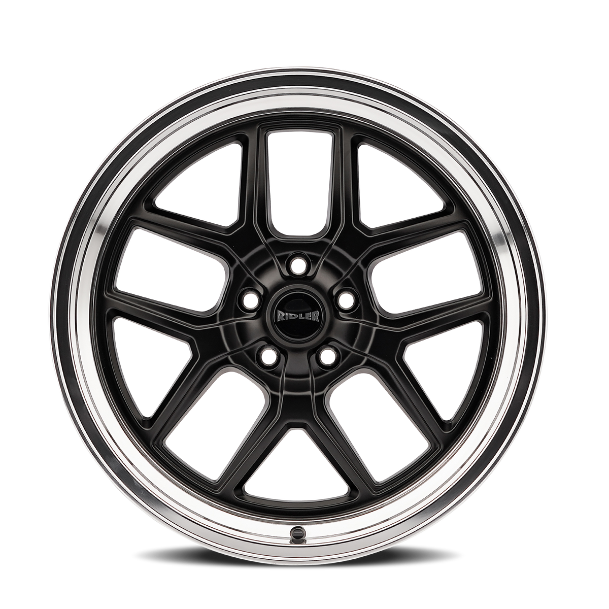 Ridler Wheels 610 – 17x7, 5x120.65, 0 – Matte Black Polished