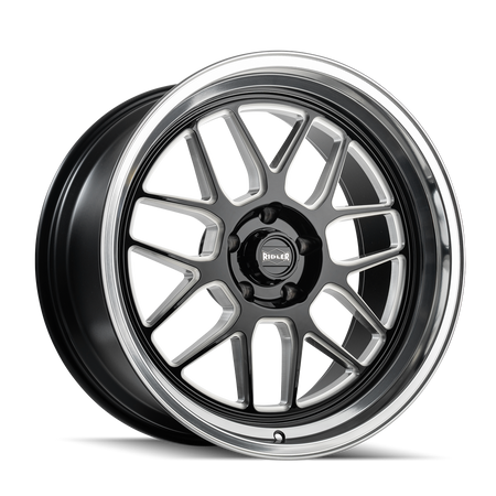 Ridler Wheels 611 – 20x8.5, 5x127, 0 – Gloss Black Milled With Diamond Cut Lip