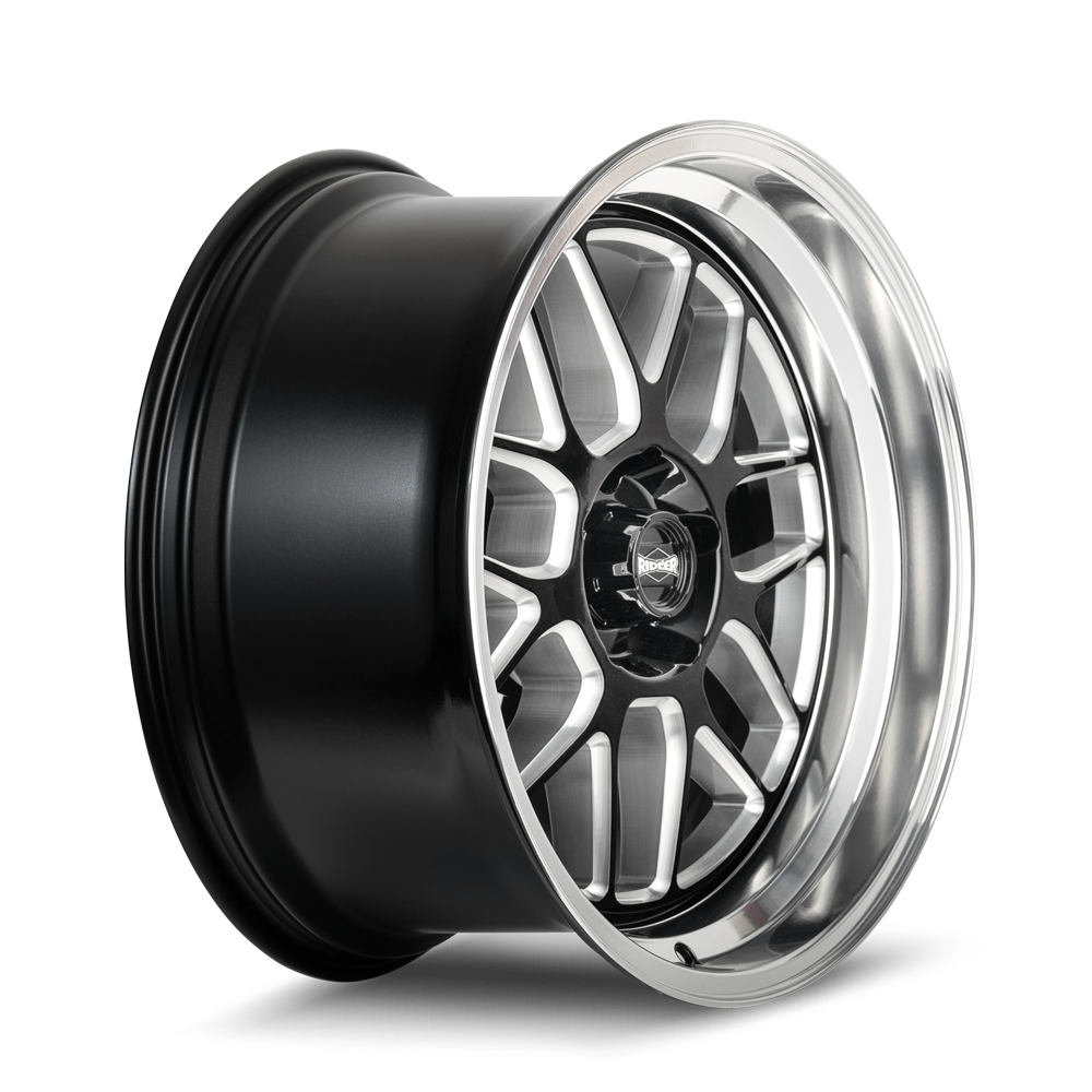 Ridler Wheels 611 – 20x8.5, 5x127, 0 – Gloss Black Milled With Diamond Cut Lip