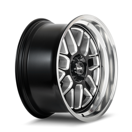 Ridler Wheels 611 – 20x8.5, 5x114.3, 0 – Gloss Black Milled With Diamond Cut Lip