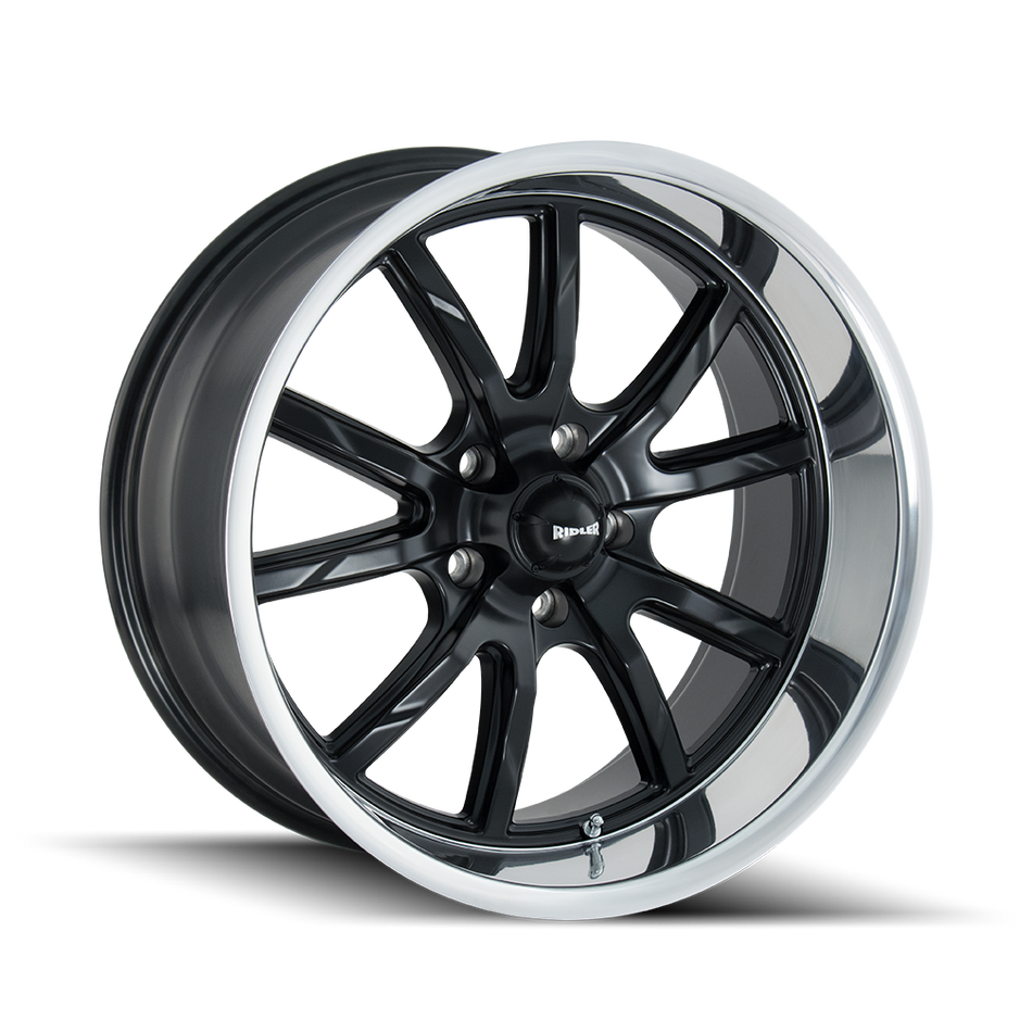 Ridler Wheels 650 – 18x8, 5x120.65, 0 – Matte Black Polished