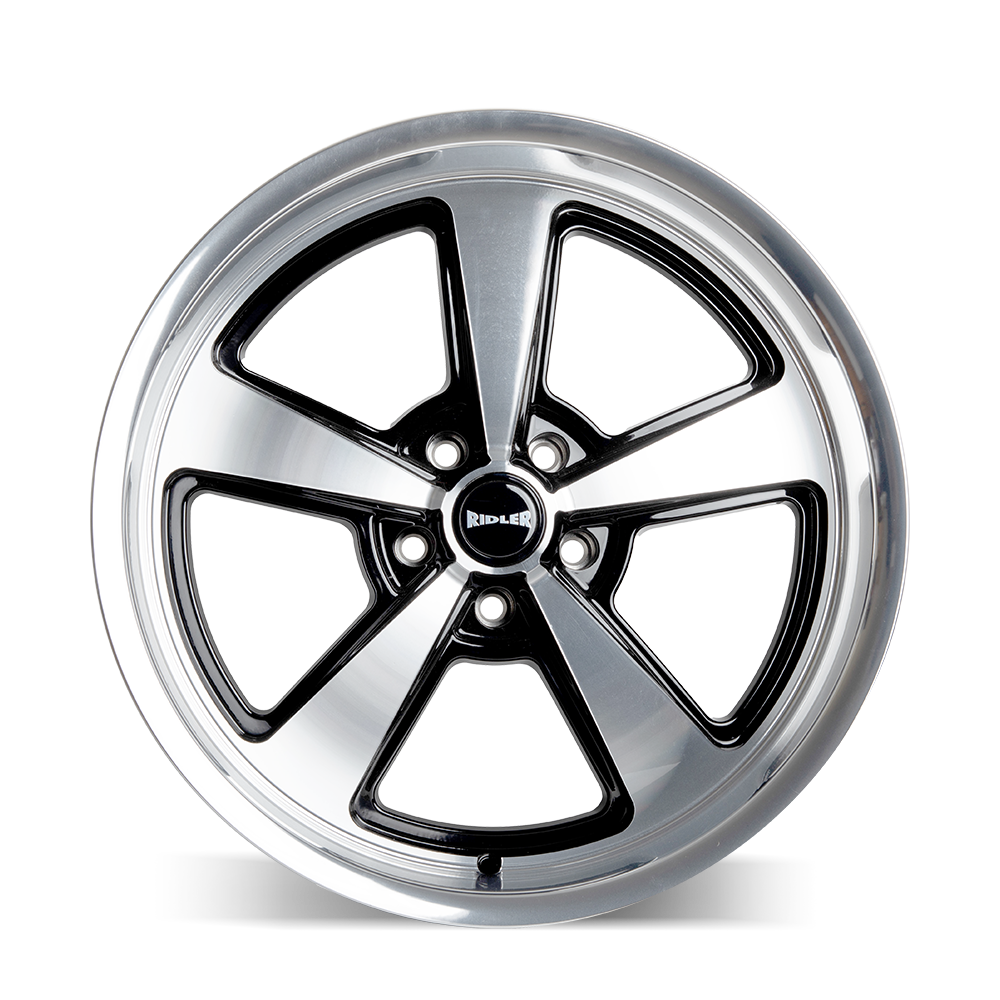 Ridler Wheels 652 – 20x10, 5x114.3, 0 – Gloss Black With Diamond Cut Face & Lip