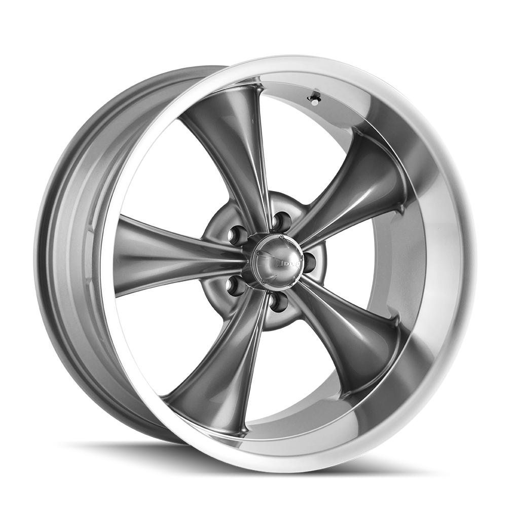 Ridler Wheels 695 – 22x9, 5x127, 0 – Gloss Grey Machined