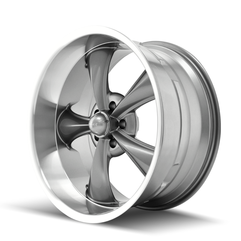 Ridler Wheels 695 – 18x8, 5x114.3, 0 – Gloss Grey Machined