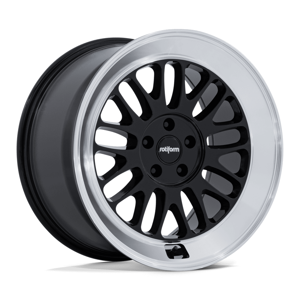 Rotiform RC214 SCP – 19X8.5 – 5X112 – 25 mm – GLOSS BLACK W/ DIAMOND CUT LIP