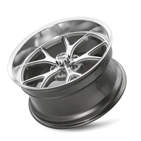 Ridler Wheels 661 – 18x8, 5x120.65, 0 – Gloss Grey With Diamond Cut Face And Lip
