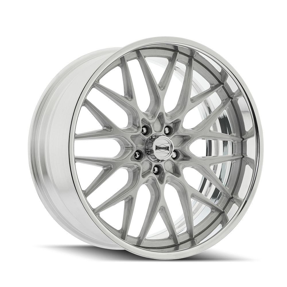 Ridler Wheels 681 – 22x10.5, 5x127, +10 – Brushed With Polished Lip