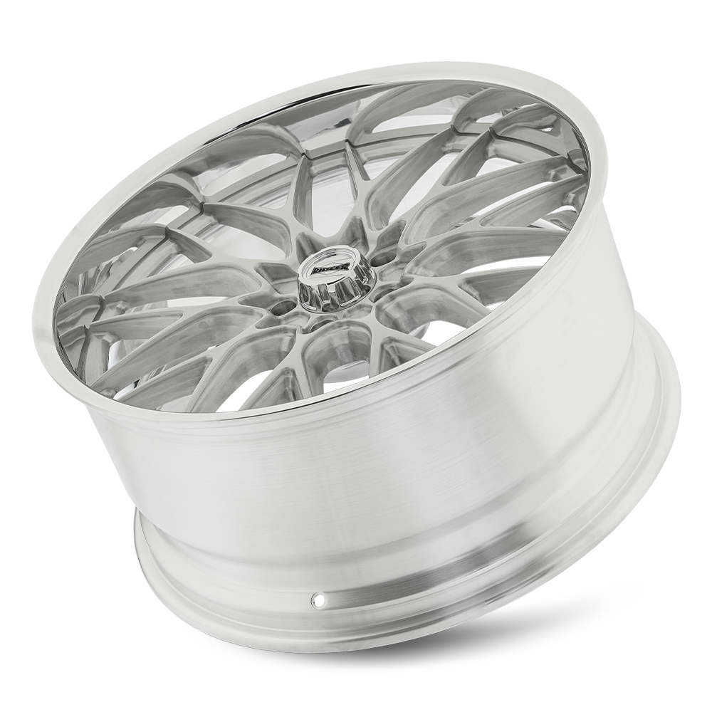 Ridler Wheels 681 – 22x10.5, 5x127, +10 – Brushed With Polished Lip