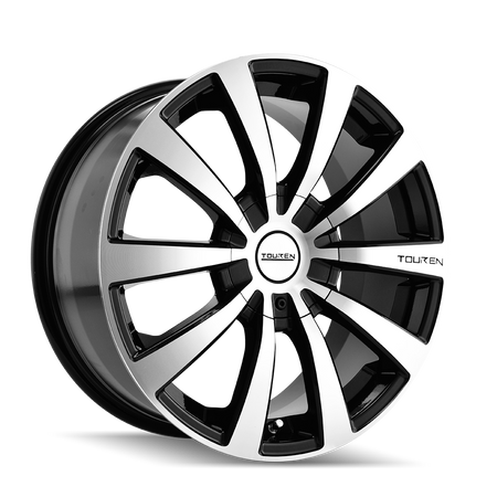 Touren Wheels TR3 – 16x7, 5x112/5x120, +42 – Gloss Black Machined