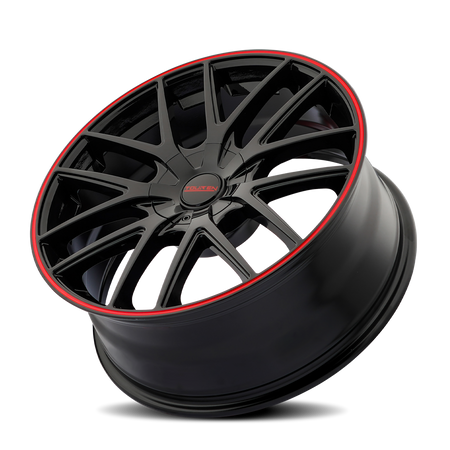 Touren Wheels TR60 – 17x7.5, 5x110/5x115, +42 – Gloss Black With Red Ring