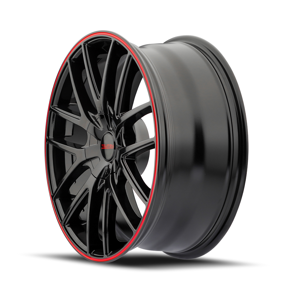 Touren Wheels TR60 – 17x7.5, 5x110/5x115, +42 – Gloss Black With Red Ring