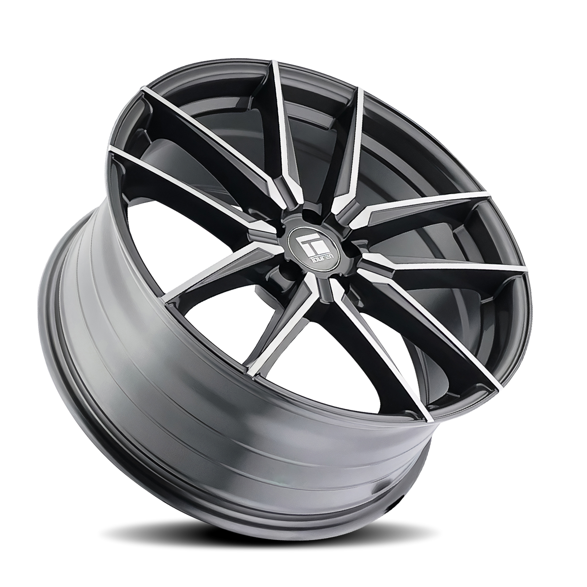 Touren Wheels TR94 – 18x8, 5x114.3, +35 – Gloss Graphite Brushed With Dark