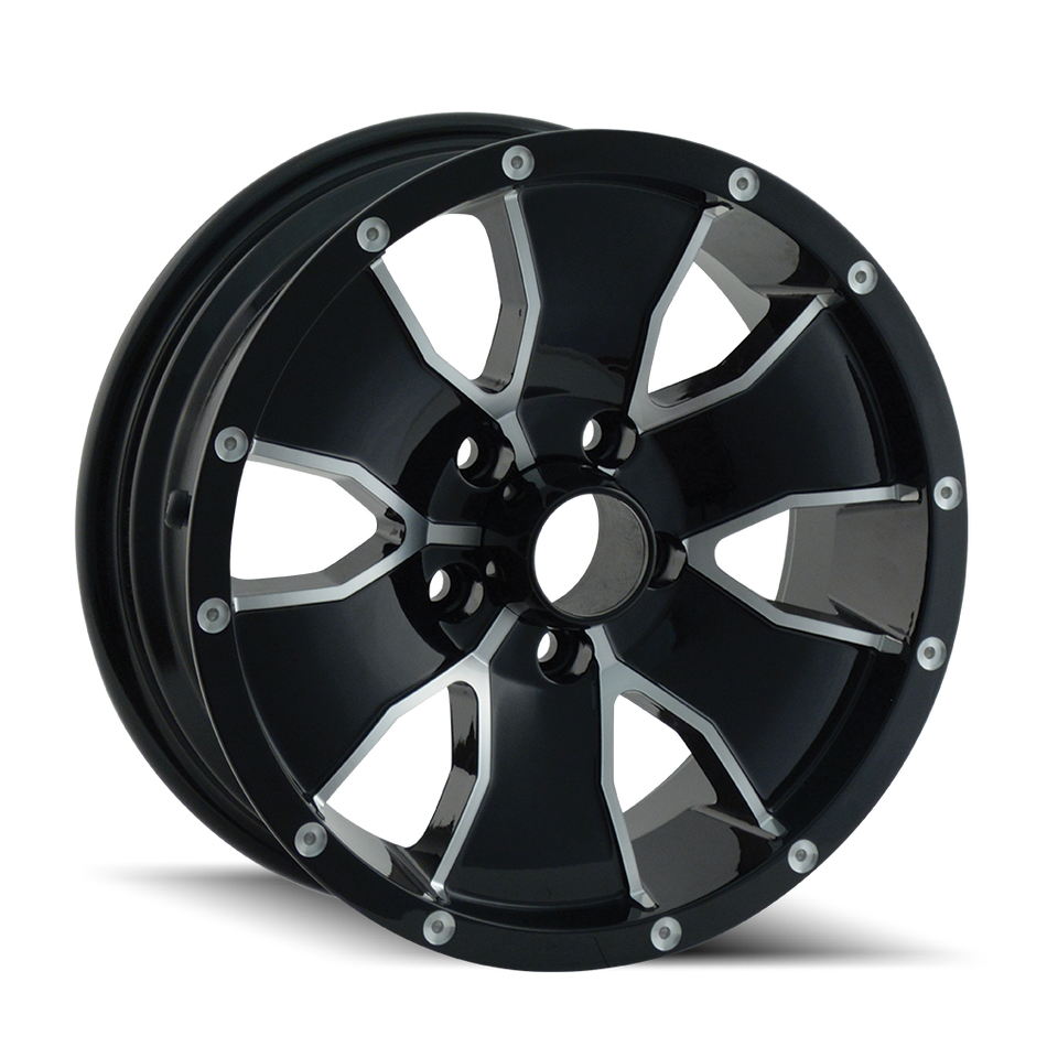 Trailer Wheels 14 – 15x6, 6x139.7, 0 – Gloss Black Machined