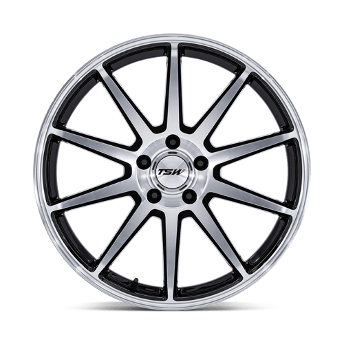 TSW TW004 CANARD – 20X9 – 5X112 – 27 mm – GLOSS BLACK W/ MACHINED FACE