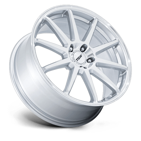 TSW TW004 CANARD – 19X10.5 – 5X114.3 – 43 mm – GLOSS SILVER W/ MACHINED FACE