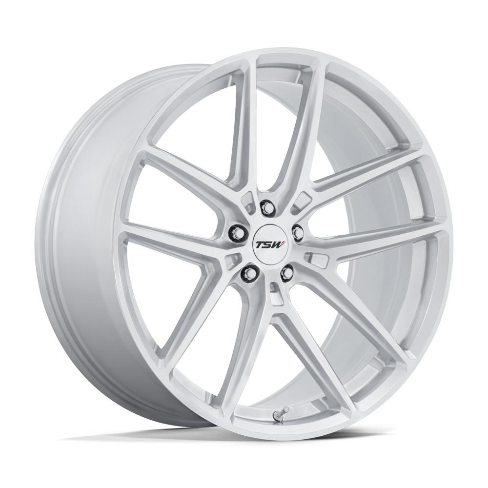 TSW TW006 IMOLA – 22X9 – 5X120 – 27 mm – GLOSS SILVER W/ MACHINED FACE