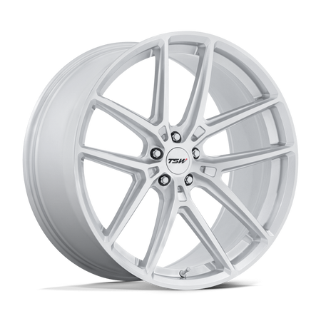 TSW TW006 IMOLA – 19X9.5 – 5X114.3 – 40 mm – GLOSS SILVER W/ MACHINED FACE